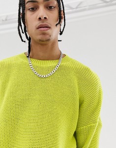 Зеленый фактурный oversize-джемпер ASOS DESIGN