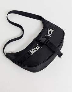 Сумка на плечо в стиле 90-х с фурнитурой ASOS DESIGN-Черный