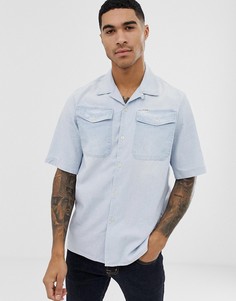 Рубашка в полоску с короткими рукавами G-Star Bristum-Синий