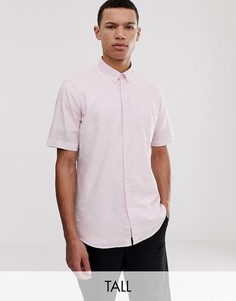 Льняная рубашка с короткими рукавами French Connection Tall-Розовый