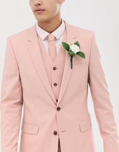 Розовый приталенный пиджак ASOS DESIGN Wedding