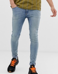 Выбеленные джинсы с напылением Cheap Monday-Синий