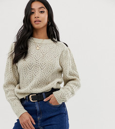 Джемпер с отделкой ASOS DESIGN Petite-Бежевый