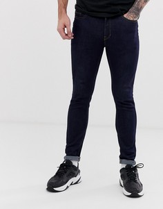 Синие выбеленные супероблегающие джинсы New Look-Синий