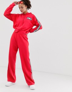 Комбинируемые джоггеры с широкими штанинами, фирменной лентой и логотипом на щиколотке Juicy By Juicy Couture-Красный