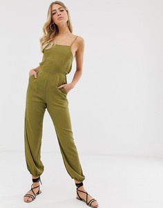 Комбинезон с бретелями на спине и эластичными манжетами ASOS DESIGN-Мульти