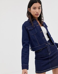 Темная укороченная джинсовая куртка из органического хлопка Northmore Denim-Светло-коричневый