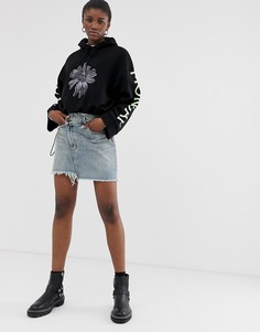 Джинсовая мини-юбка из органического хлопка Cheap Monday-Синий
