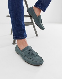 Синие замшевые мокасины ASOS DESIGN-Синий