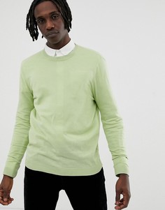 Хлопковый джемпер мятного цвета ASOS DESIGN-Зеленый