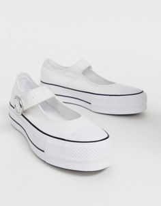 Белые парусиновые туфли Converse - Chuck Taylor Mary Jane-Белый