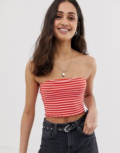 Топ-бандо в рубчик с полосками ASOS DESIGN-Мульти