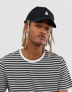 Черная бейсболка с вышивкой ASOS DESIGN-Черный