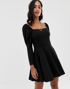 Приталенное платье мини ASOS DESIGN-Черный