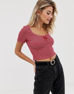 Кроп-топ в полоску с завязкой ASOS DESIGN-Мульти