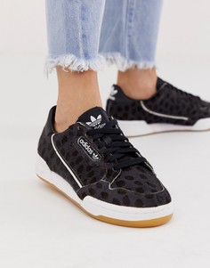 Черно-белые кроссовки adidas Originals Continental 80-Черный