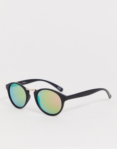 Черные солнцезащитные очки с зелеными зеркальными стеклами Jeepers Peepers-Мульти