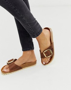 Светло-коричневые сандалии с большими пряжками Birkenstock - Madrid-Светло-коричневый