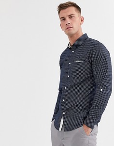 Приталенная рубашка с длинными рукавами Selected Homme salford-Синий