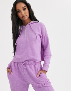 Худи для дома с необработанным краем ASOS DESIGN-Фиолетовый
