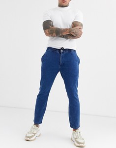 Синие выбеленные джинсовые джоггеры Topman-Синий