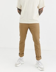 Светло-коричневые узкие чиносы Celio-Светло-коричневый