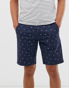 Синие шорты чиносы с вышивкой Only & Sons-Синий