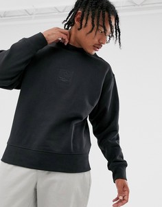 Oversize-свитшот с круглым вырезом Timberland-Черный