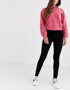 Джинсы скинни с завышенной талией Weekday Body-Черный