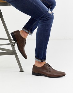 Светло-коричневые туфли дерби с перфорацией Burton Menswear-Светло-коричневый