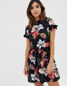 Чайное платье с цветочным принтом AX Paris-Мульти