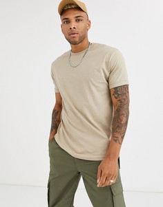 Свободная бежевая футболка из органического хлопка Bershka Join Life-Бежевый