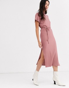 Платье с поясом Topshop-Розовый