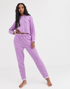 Комбинируемые джоггеры с необработанным краем ASOS DESIGN-Фиолетовый