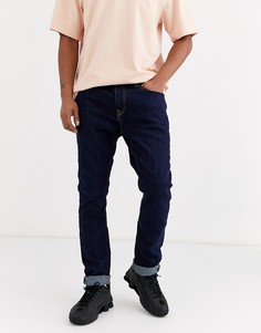 Темно-синие джинсы скинни Bershka-Синий