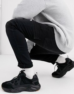 Черные джинсы скинни с карманами-карго ASOS DESIGN-Черный