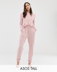 Комплект из худи и джоггеров ASOS DESIGN Tall-Розовый