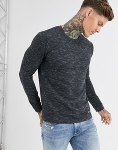 Темно-серый джемпер с вафельной текстурой Bershka