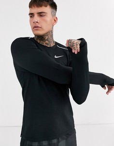 Черный лонгслив Nike Running - Element 3.0