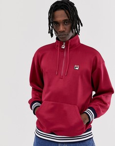 Красный свитшот с молнией до груди Fila - Cole