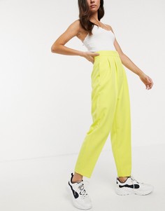 Лаймовые суженные книзу брюки в стиле 80-х ASOS DESIGN-Зеленый