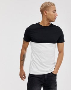Белая футболка из органического хлопка с контрастной кокеткой ASOS DESIGN-Белый