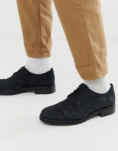 Черные кожаные туфли на шнуровке Timberland-Черный