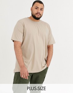 Oversize-футболка River Island Big & Tall-Светло-бежевый