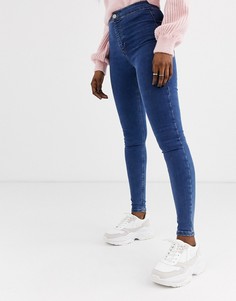 Выбеленные зауженные джинсы Topshop - Joni-Синий