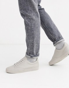 Кремовые кожаные кроссовки Boxfresh-Кремовый