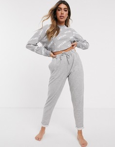 Свитер из вафельного трикотажа ASOS DESIGN-Серый