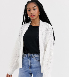 Ажурный кардиган ASOS DESIGN Petite-Белый