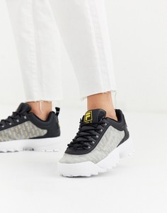 Черные кроссовки с логотипом Fila Disruptor II Clear-Черный