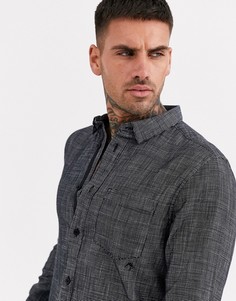 Черная фактурная рубашка River Island-Черный